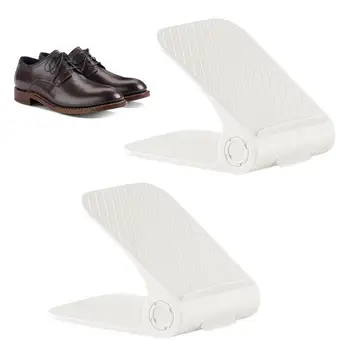 Держатель для обуви с двойной стопкой, Органайзер для обуви с прочной несущей конструкцией, принадлежности для организации обуви Для тапочек, парусиновая обувь