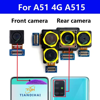 Оригинальная Задняя Фронтальная Камера Для Samsung Galaxy A51 4G A515 A515F Задняя Основная Глубинная Макросъемка Модуль Камеры для Селфи Гибкий Кабель